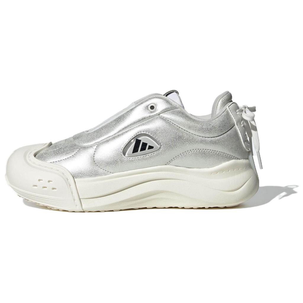 Adidas Maxxcourt Fos Comfortable Fashion Versatile Liquid Silver Non-Slip Wear-Resistant Low-Top Casual Shoes Women Casual Shoes White JQ8909