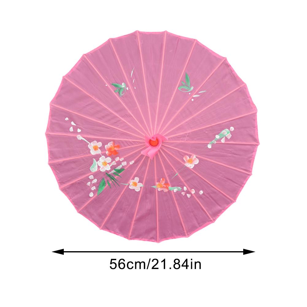 Vintage Chinese Oiled Paper Umbrella for Costumes Photography Bridesmaids Party Scenery Dance Props Wedding Decor Wooden Handle