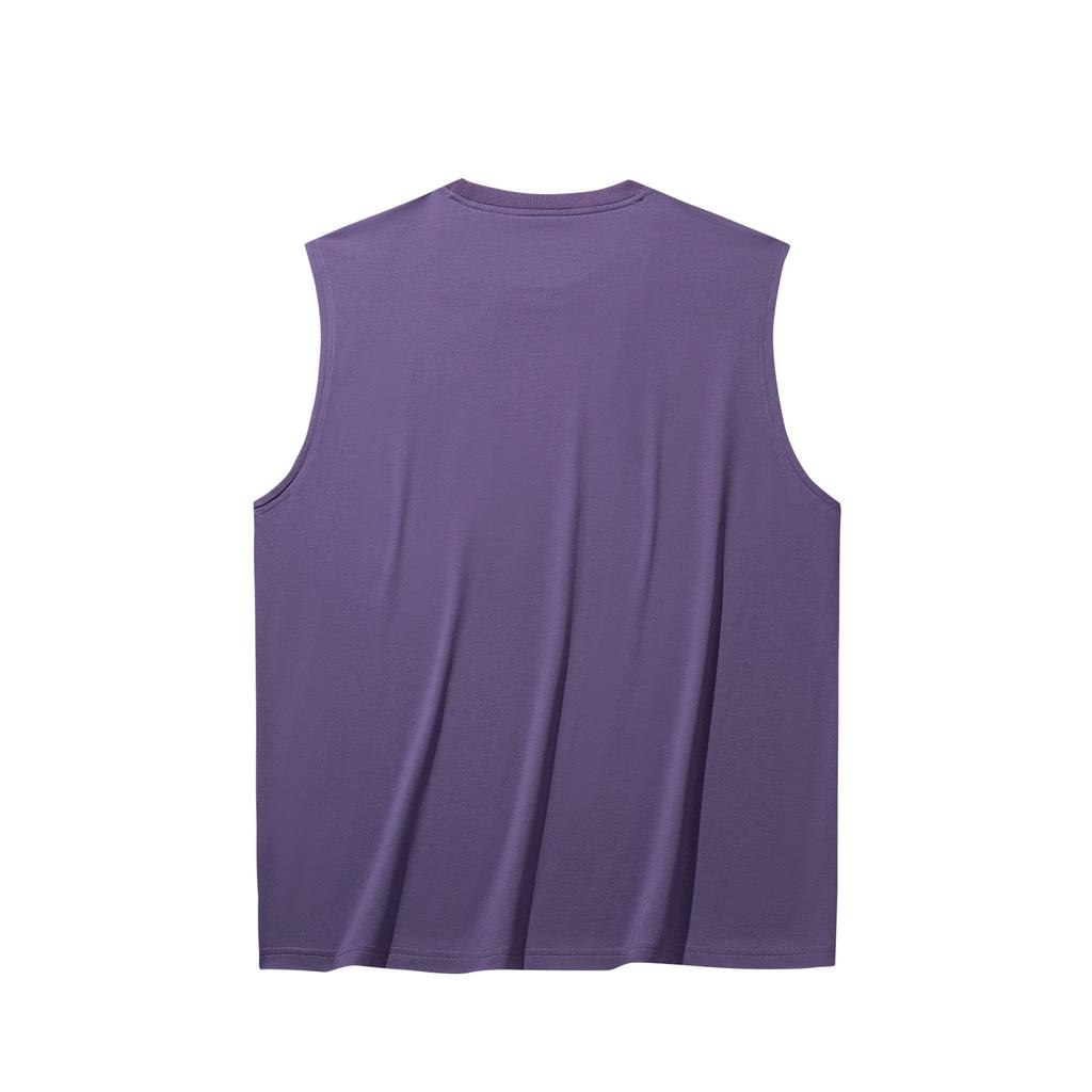Anta Mens Loose Knit Summer Vest Men tops Crystal-Purple 952628115-4