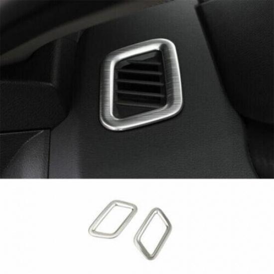 For Nissan Altima Teana 19- Silver Steel Dashboard L&R Air Outlet Vent Trim