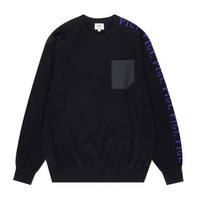 PIGC Men'S Logo Point Color Block Round Sweater (Sm0Dni10139)