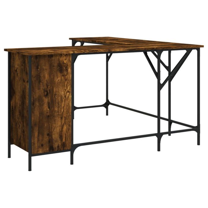 VidaXL Bureau, Table d'Ordinateur avec Rangement, Bureau d'Ordinateur avec Pieds, Table d'Écriture Chambre, Industriel, 837599