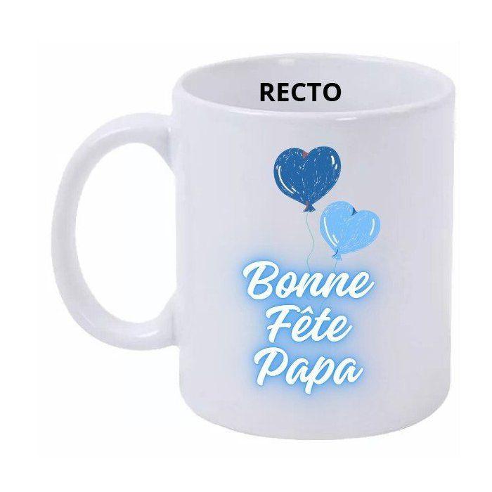 Mug - Bonne Fête Papa - Céramique - 325 ml - Compatible Micro-onde - Lave-Vaisselle