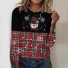 2025 Podzim & Zima Dámský Nový Ležérní Top s Kulatým Výstřihem a Dlouhým Rukávem 3D Vánoční Vzor Ideální Halloweenský Vánoční Dárek