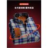 Men Fleece Lined Thick Warm Plaid Long Sleeve Stand Collar Casual Business Shirt