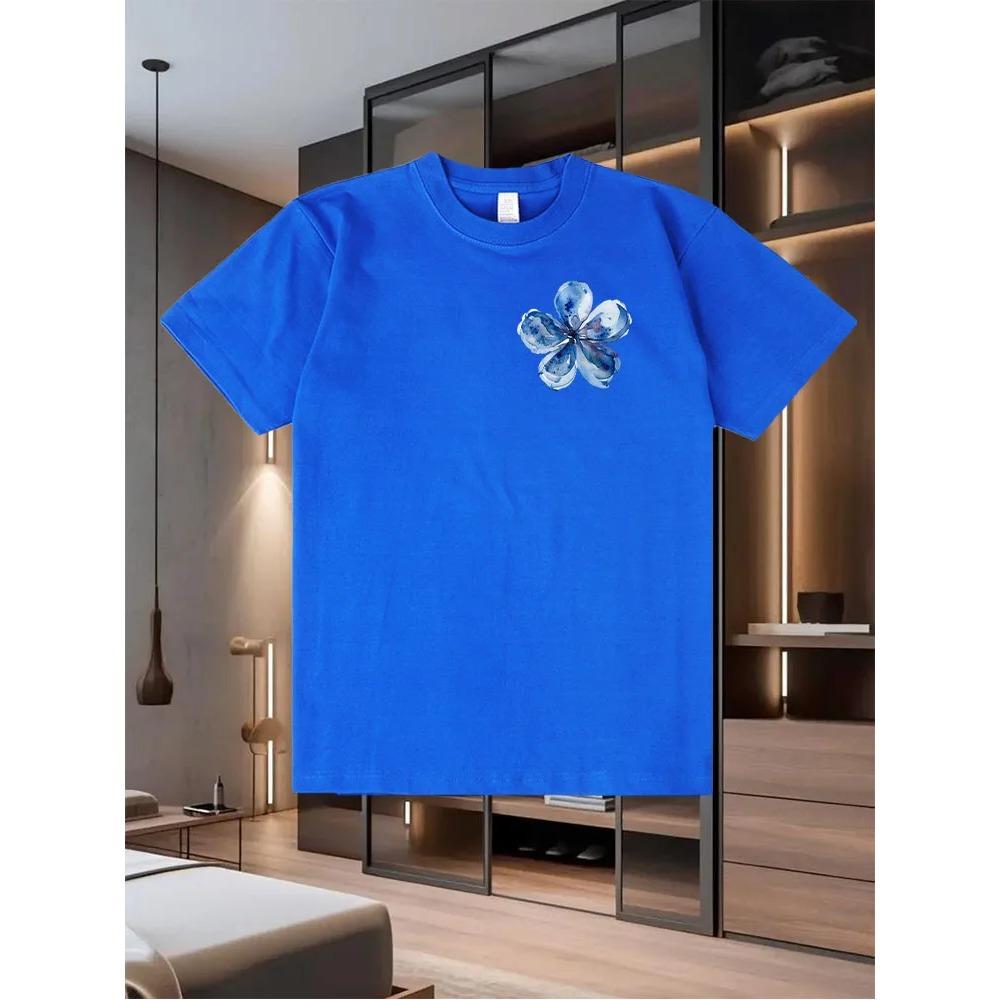 2025 New Men's Printed T - Shirt for Summer  A Loose  Versatile Short - Sleeve Top