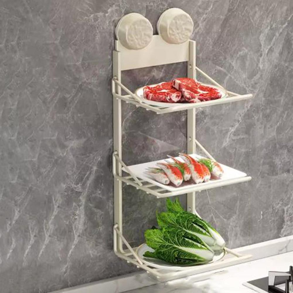 

Punch-Free Food Preparation Tray Carbon Steel Dish Preparation Rack Kitchen бежевий