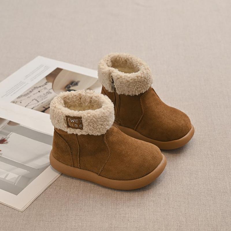 

Зимние теплые сноубутсы для девочек, утепленные флисовой подкладкой, хлопковые ботинки для детей, модные нескользящие хлопковые ботинки для малышей 37 верблюд