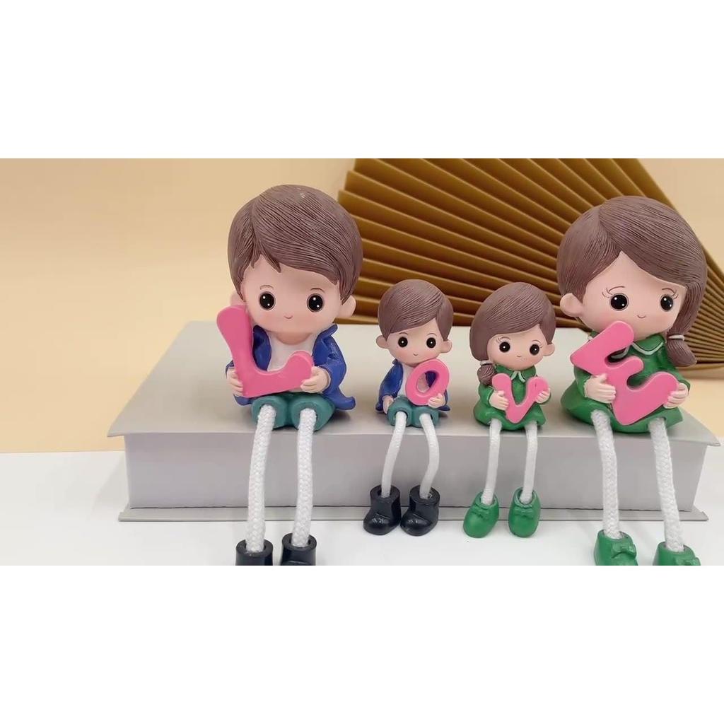 1 Set Hanging Legs Romantic Couple Showpiece | Cute Boy &Girl | Gift for Him/Her, Mother's Day, Home Décor, Living Room, Bedroom