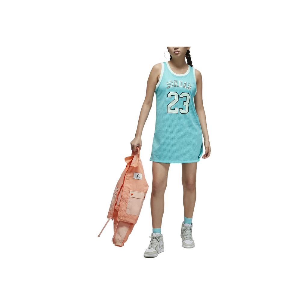 Jordan 23 Letter Number Print Sports Casual Sleeveless Dress Women Dresses Mint-Green DO5030-392
