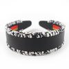 Great HERMES Katyusha Grace Serie Metal Leather black leather Women Used