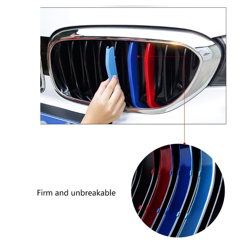 Clip In Front Grille Inserts 3 Colors Trims Strips Grills Cover Grill Cover Clip for 3/4/5/6/7Series Accessories Durable