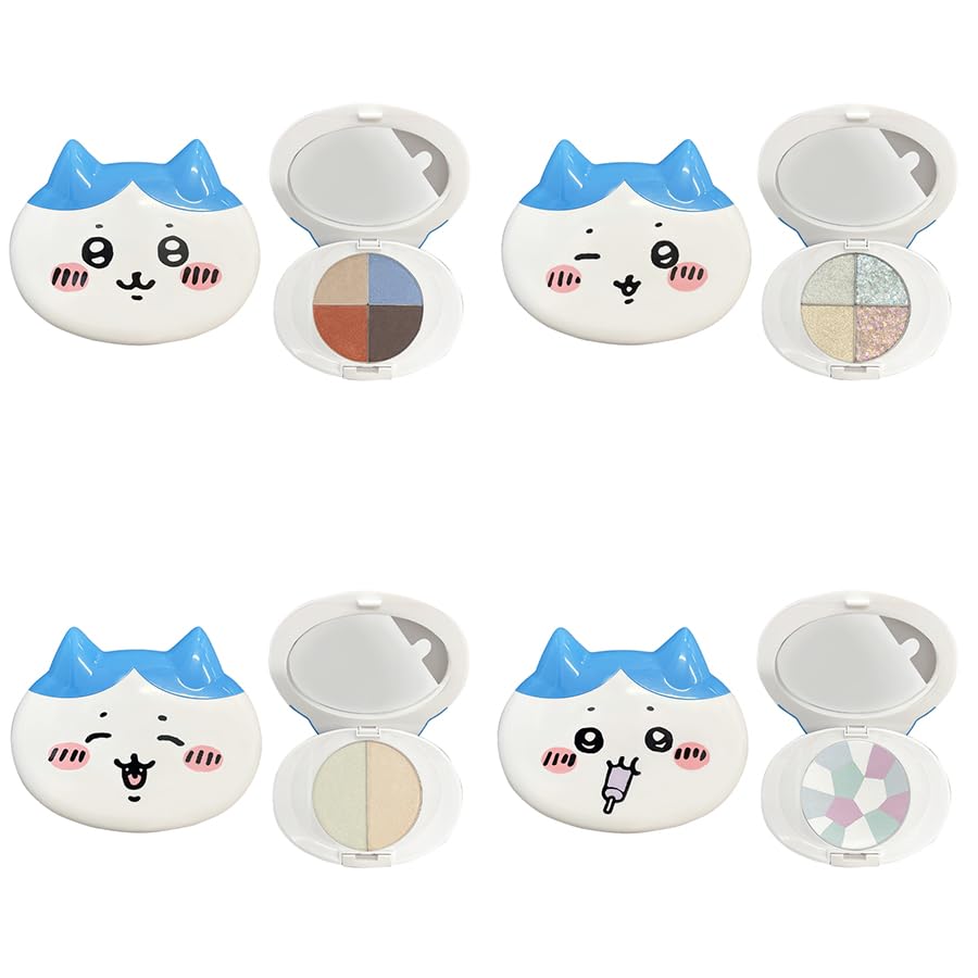 Hachiware Mirror-equipped Eyeshadow Palette Glitter CW46273 Chiikawa Cute Affordable Makeup Eye Makeup Highlight Korean Makeup Matte Glitter