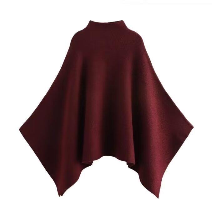 European and American Style, New Women's Clothing, Fashionable, Versatile, Cross-border Asymmetrical Knitted Cape Jacket