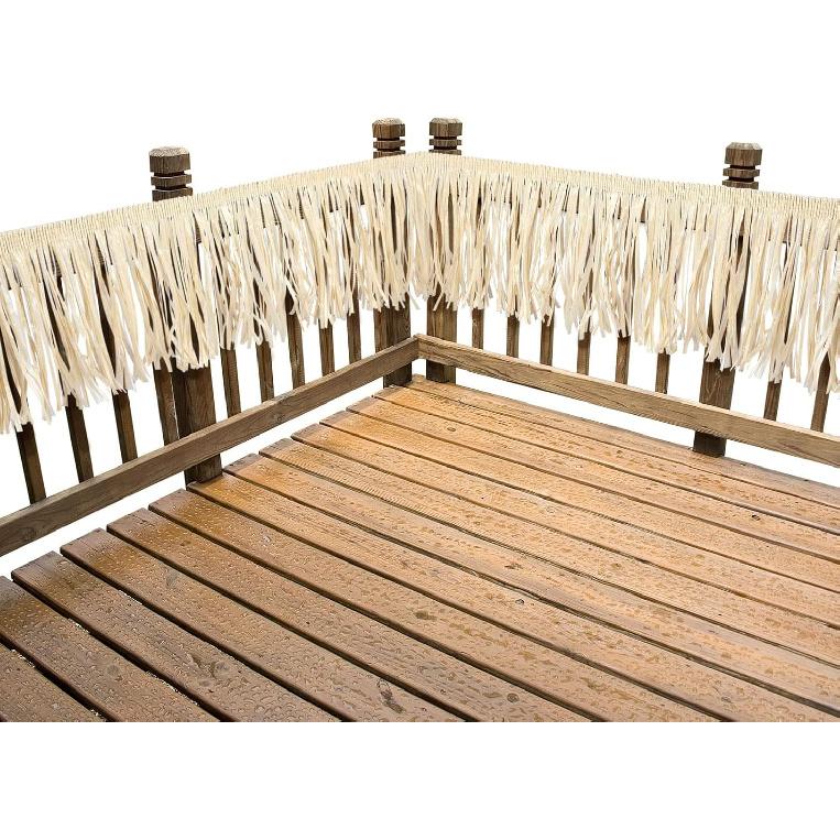 Hawaiian Luau Grass Raffia Fringe Banner Tropical Table Skirt Raffia Tiki Party Decorations Grass Skirt Table Fringe Summer Deck Skirting for