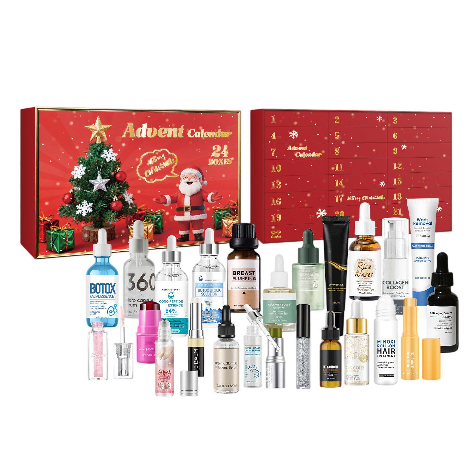 

Christmas Countdown Gift Box, Beauty And Moisturizing And Firming Care Surprise Box,420ML One Size