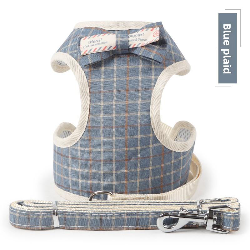 New Pet Leash for Small Dogs, Bow-shaped Dog Chest and Back Jacket