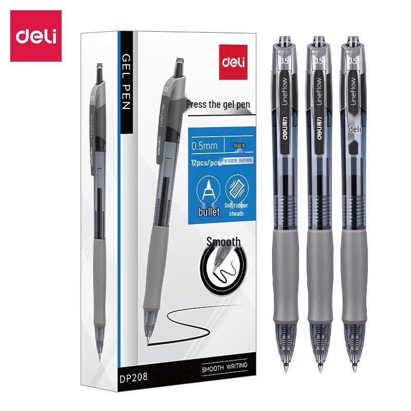 Deli DP208 0.5mm Black Gel Pen