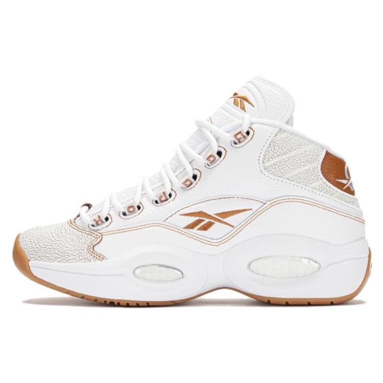 Reebok Question Midv  White Brown  Men s 100033893 EU 36.5