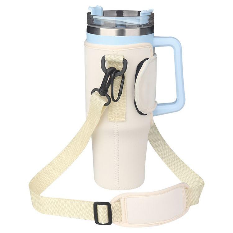 Water Bottle Carrier Bag for Stanley 40/30 oz Tumbler with Phone Pocket Strap Water Bottle Pouch for Stanley Cup Accessories