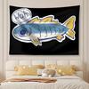 Charming Cartoon Fish Tapestry Custom Home Living Room Bedroom Wall Decor Wallpaper Backdrop Cloth With Clips