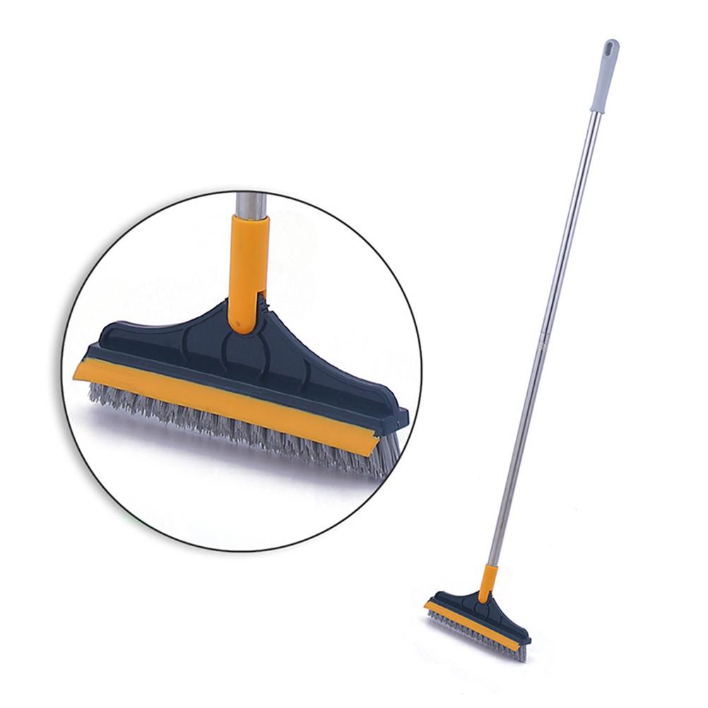 Floor Scrub Brush with Detachable Long Handle 120 degrees  Rotating Shower Floor Scrubber Household
