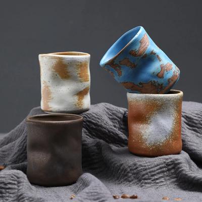 Keramik-Kaffeetasse, kreativ, Retro, handgefertigt, grobe Keramik, japanischer Stil, Latte-Porzellanbecher, Haushaltsbecher für Nachmittagstee