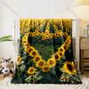 Coperta in Flanella Girasole per Divano, Soggiorno Camera da Letto Ufficio Plaid, Morbida e Calda Coperta Decorativa Regalo per Donne, Uomini