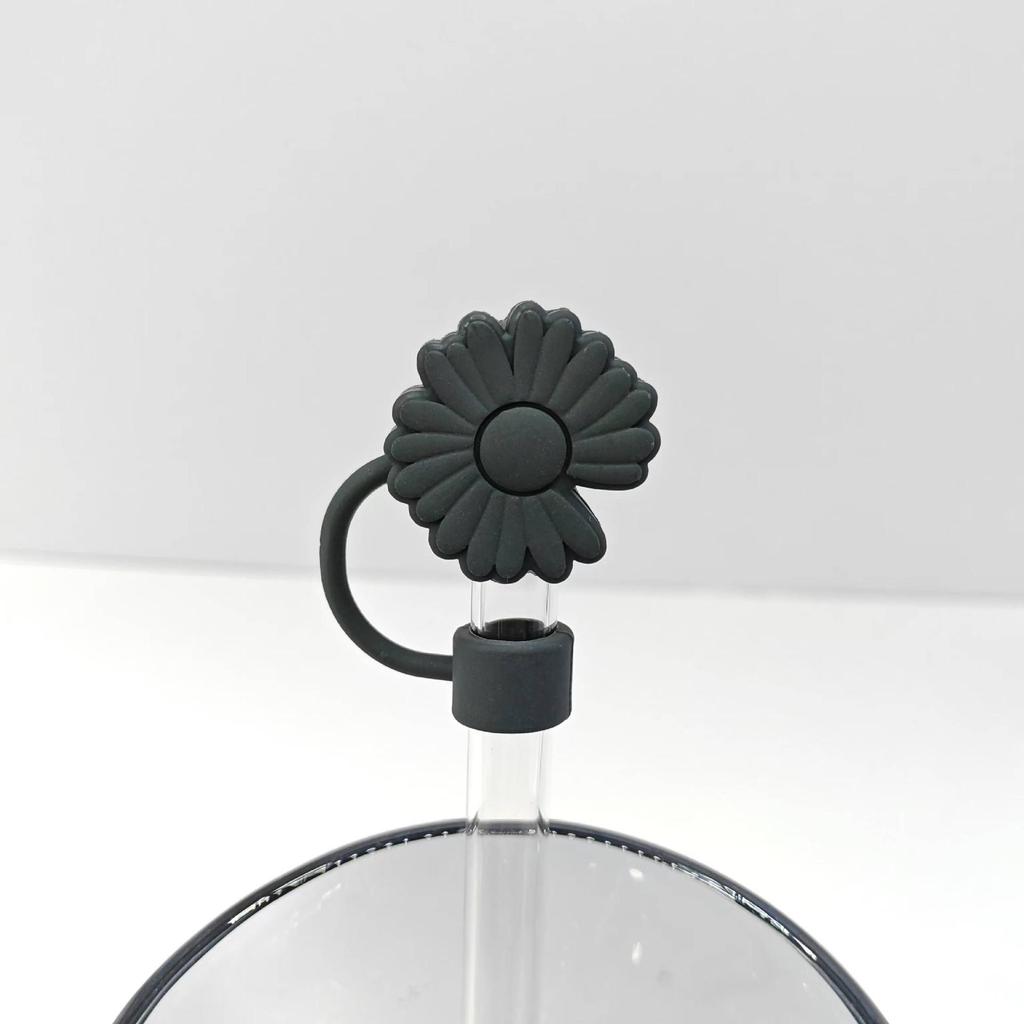 Daisy Straw Cap - 10mm Stanley Cover, Reusable Chrysanthemum Design