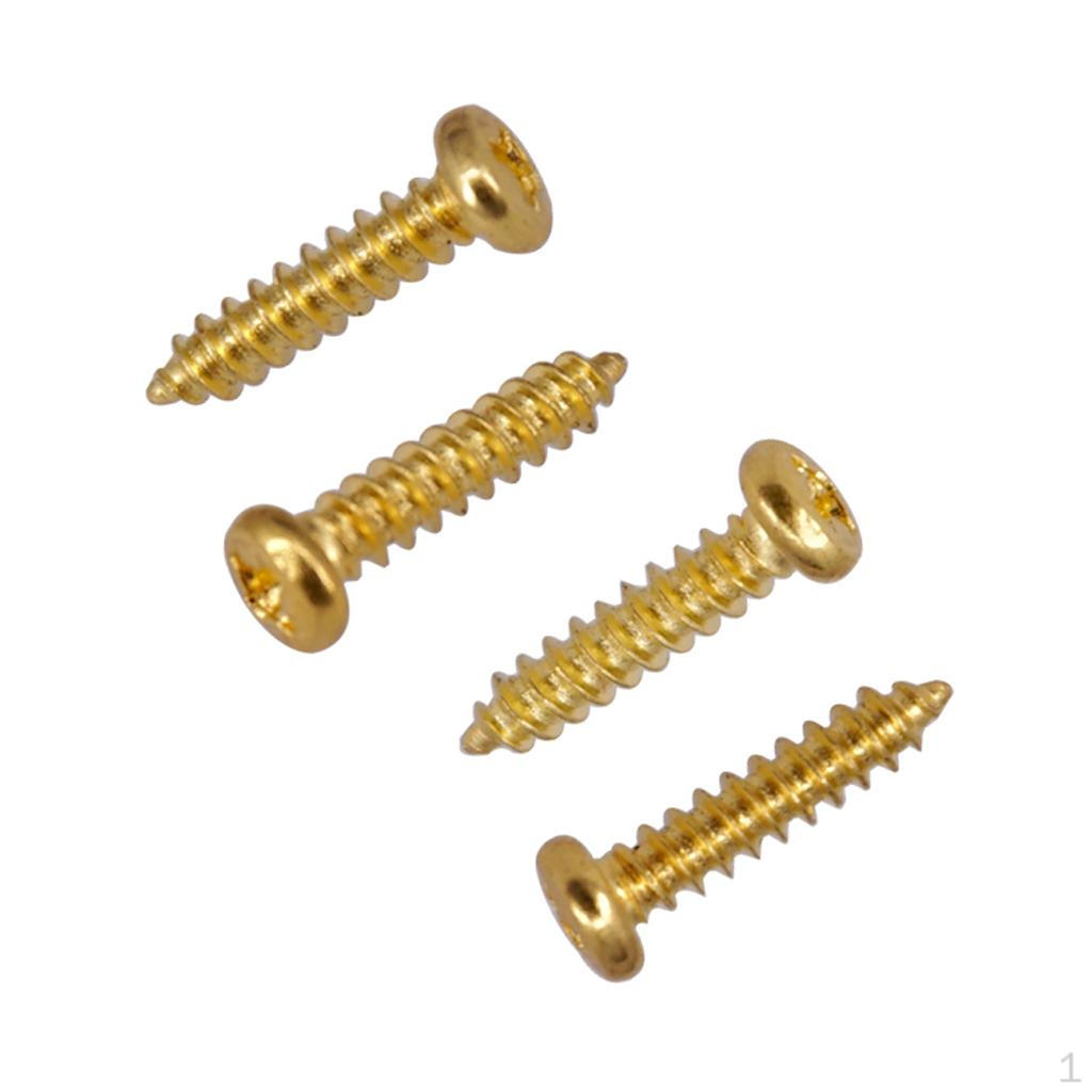 

50 Pieces Golden Tuning Key Mounting Iron Screws for Electric Acoustic Guitar Bass Replacement Parts
