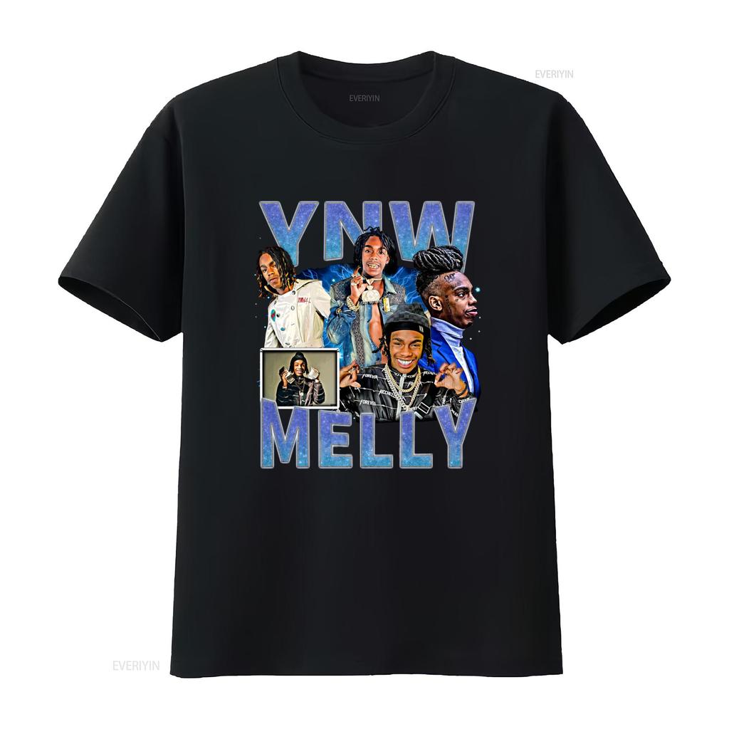 Vintage s Hip Hop Streetwear YNW Melly Rapper Print Casual T Shirt vintage Washed Slightly Unisex Top For Everyday Wear