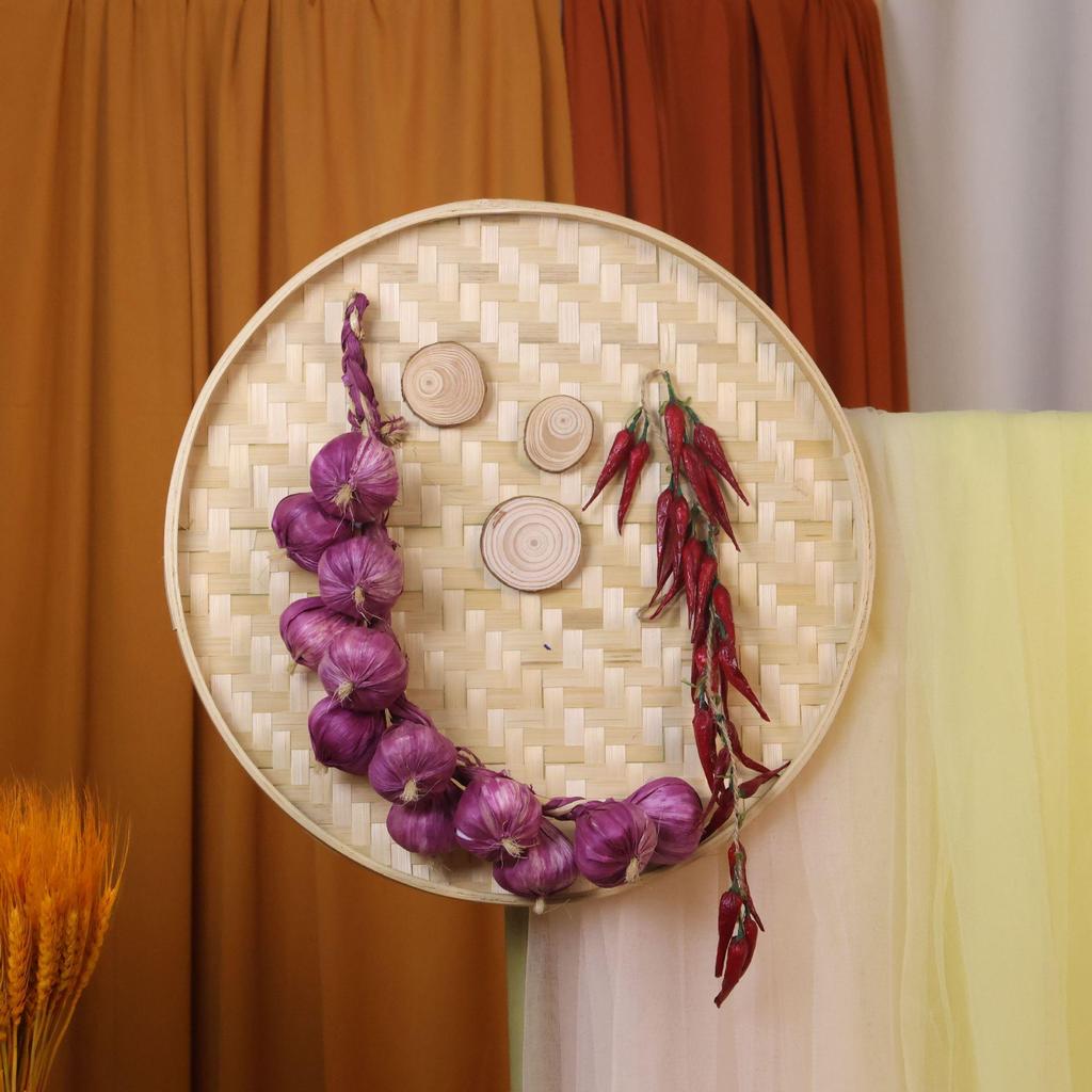 Autumn Harvest Orange Yarn Curtain for Kindergarten Nature Corner Decoration