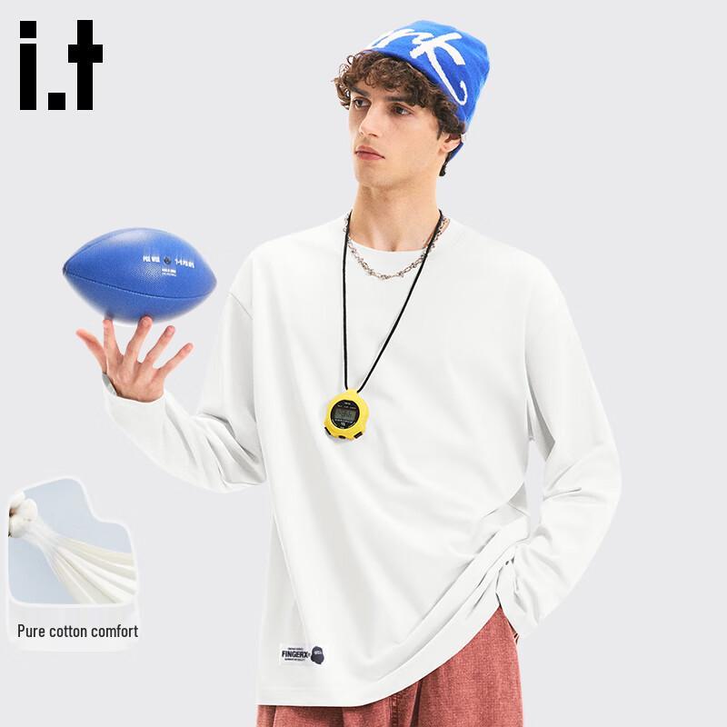 Fingercroxxit Men s Casual Pure Cotton Long Sleeve T-Shirt L