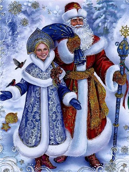 5d Diy Diamond Painting Mosaic Santa Claus Home Decor Embroidery Cross Stitch Father Frost Christmas Winter Wall Sticker