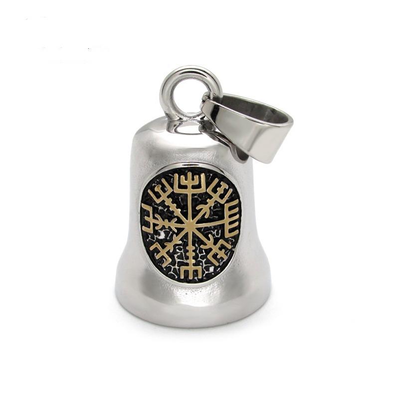 Guardian Biker Bell With Hanger Guardian Bell Viking Symbol Engraved Bicycle Bell Motorcycle Key Chain