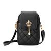 2025 new pearl pendant bag, rhombus vertical mobile phone bag, fashion Hundred Towers women's bag, rhombus embroidered messenger bag