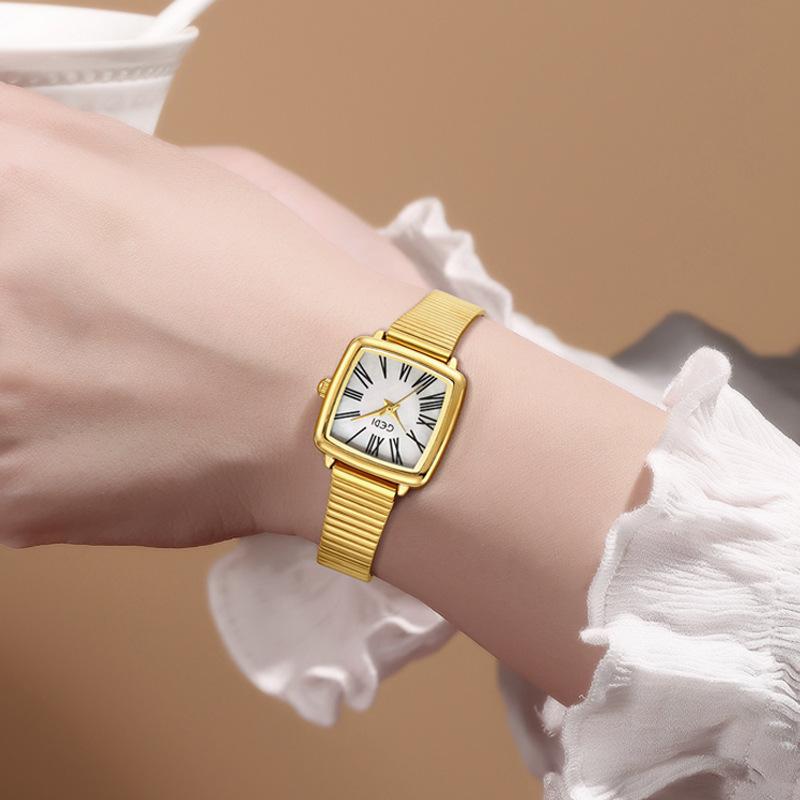 High-End Light Luxury Fritillary Women'S Watch Roman Retro High-Value High-End Stainless Steel Quartz Watch