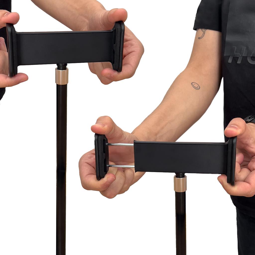 Universal Foldable Desk Stand for Tablets and Phones, Black