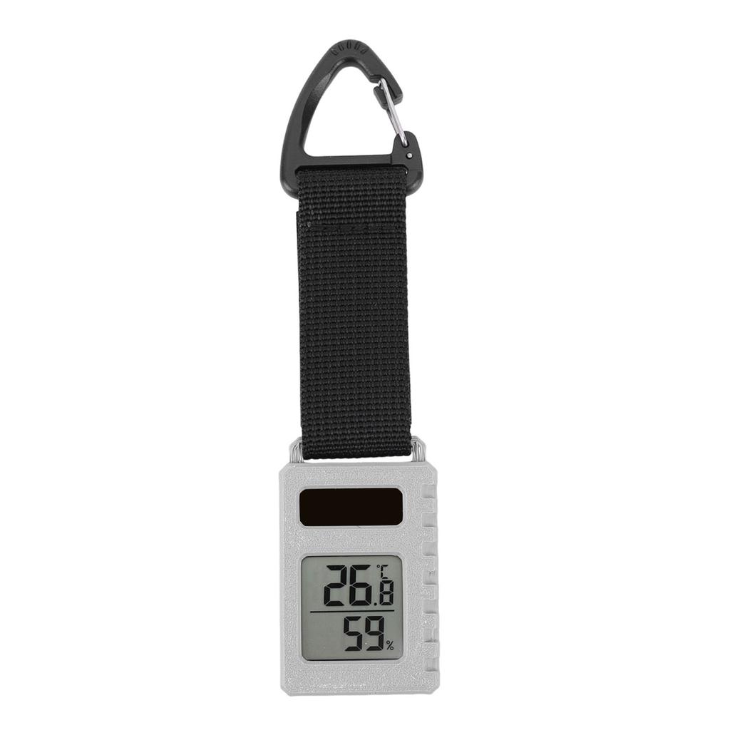 Backpacking Hiking Travel Thermometer with Carabiner Clip Temperature Humidity Meter Sensor Gauge for Camping Cellar Closet Home