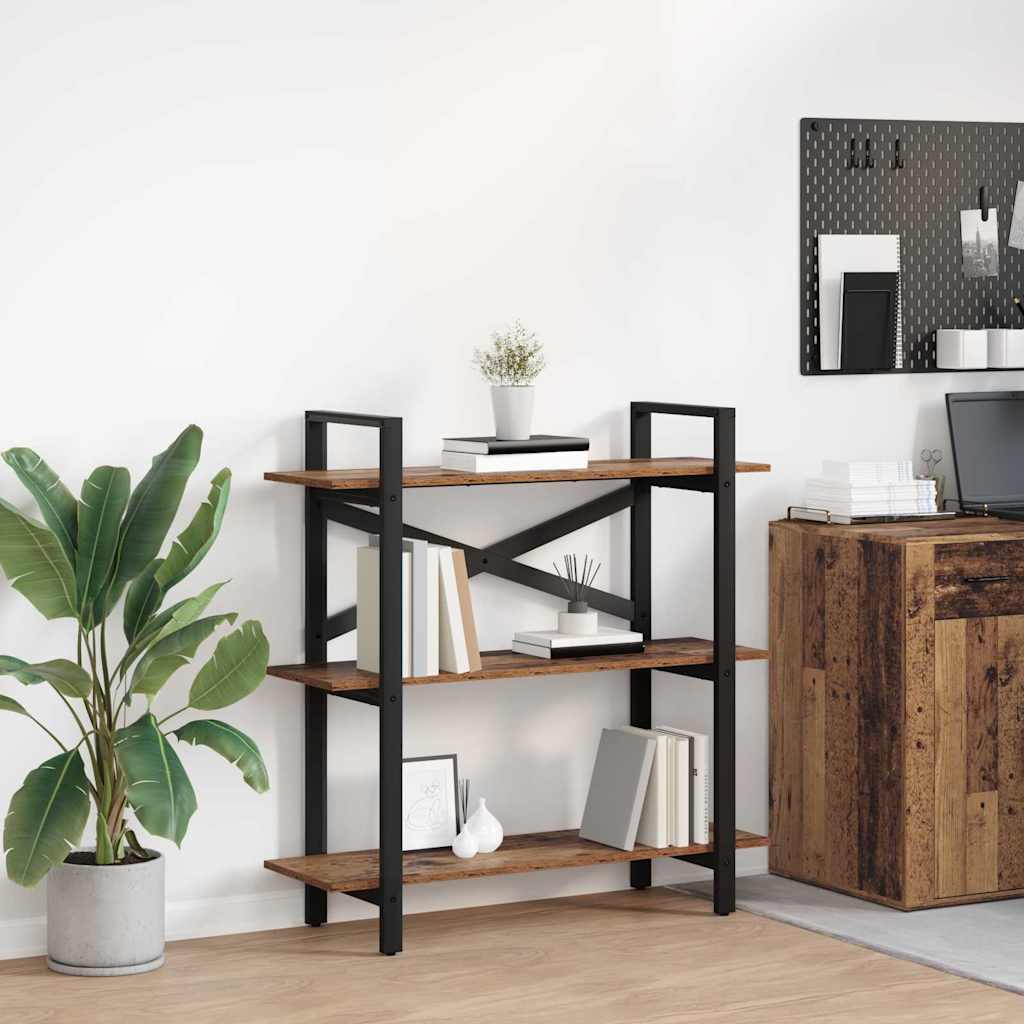 Vintage Wood Bookshelf 100 x 33.5 x 102 cm Engineered Wood