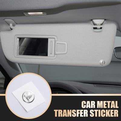 AAFM1 5/10/20 Stück Auto Styling 3D Nickel Metall Abzeichen Innenraum Aufkleber für Skoda Octavia Rapid Fabia A7 Superb KAMIQ Roomster VRS