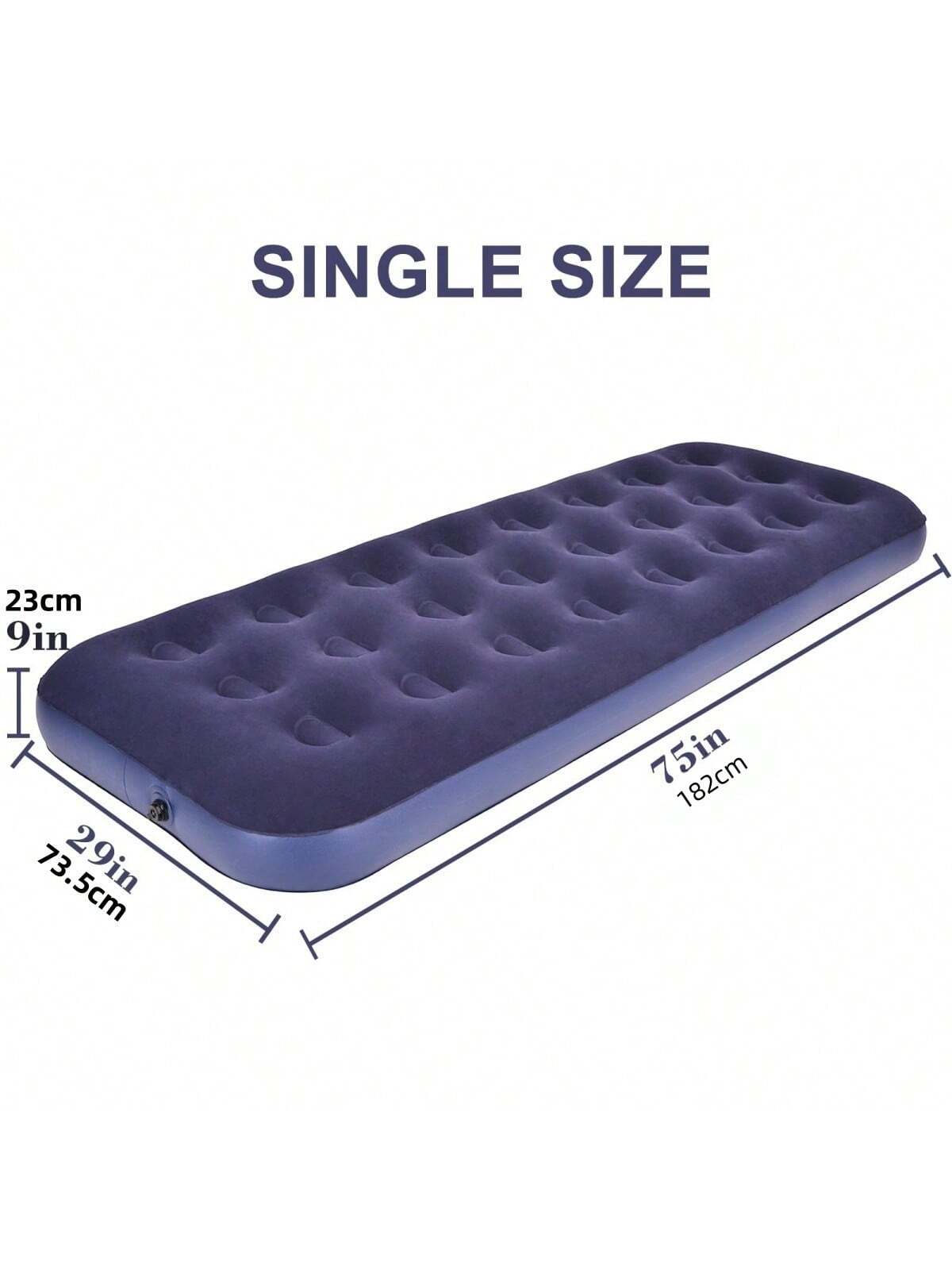 1 Piece Of Inflatable Blue Air Cushion, Random Color Pvc Inflatable Single Mattress, Outdoor Lawn Mat Premium Grade Auto Interior Accessory