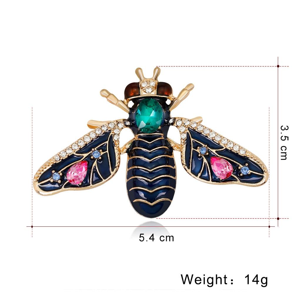 Blucome Broșe de albină cu strasuri pentru femei de primăvară cu design de insecte. Accesorii disponibile pentru haine, de înaltă calitate