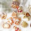 Christmas Tree Gloden Small Pendant Angel-Girls Five-Pointed Star Snowflake House Animal Hanging Ornament Xmas Tree Decoration