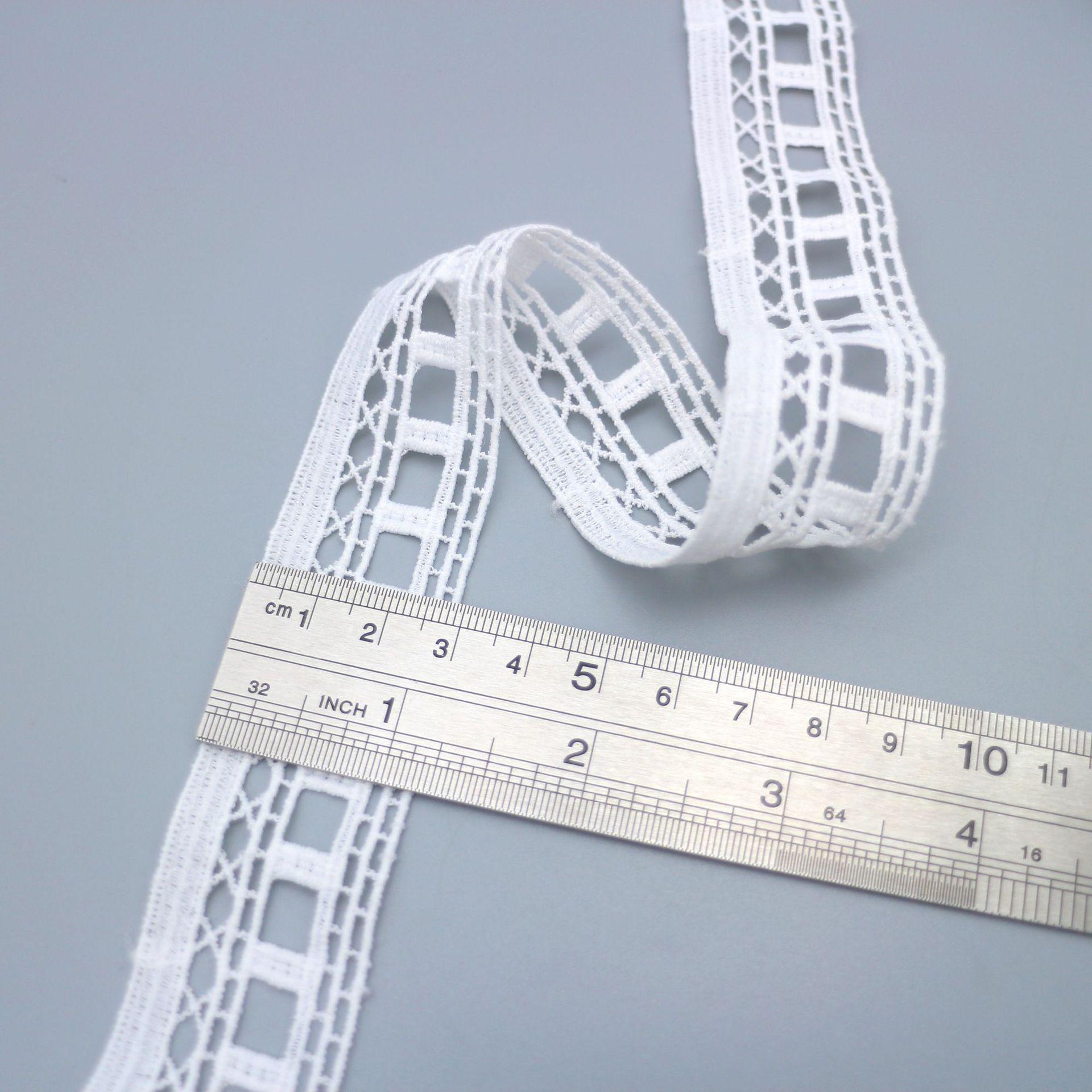 Белый Молочный Шелк Водорастворимый Вышивка Штрих-код Компьютерная Вышивка Кружево Маленькое Кружево Нижнее Белье Свадебные Аксессуары RX40612