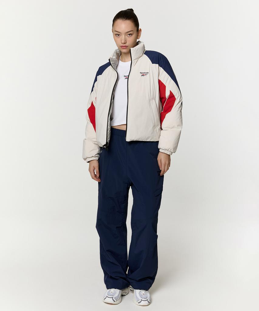 Reebok Vector Reversible Crop Down Jacket (W) - Beige