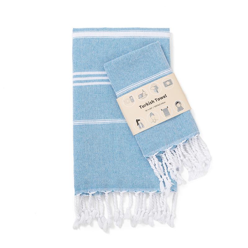 Striped Quick-Dry Cotton Kitchen & Tea Towel - Yarn-Dyed, Water-Absorbent, Multifunctional,  Turkey