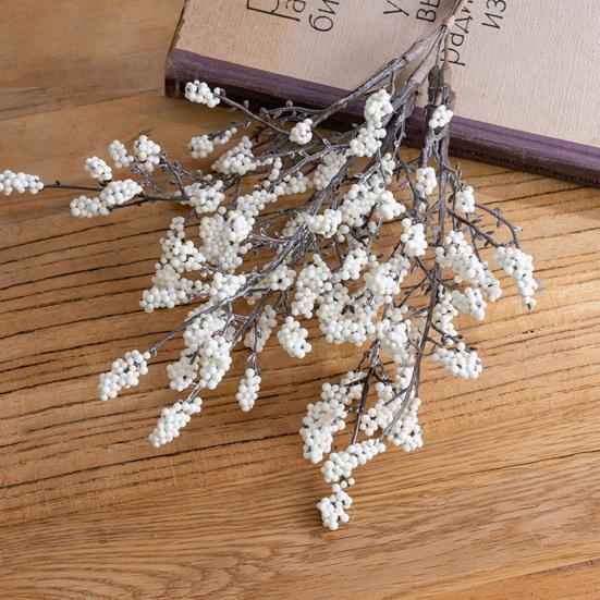 4 Pcs Artificial Berry Stems Faux Fruit Branch Realistic Fake Plants Ornaments for Christmas Wreath Crafts Wedding Party Winter Home Decor
