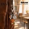 Students Backpack Charm Holding Book Highland Cow Keychain, Cattle Keyring Pendant, Handbags Keychain Decorative Charm, Back to School Gift