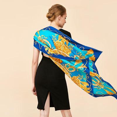 Aurora Series Golden Age Handcrafted Silk Scarf